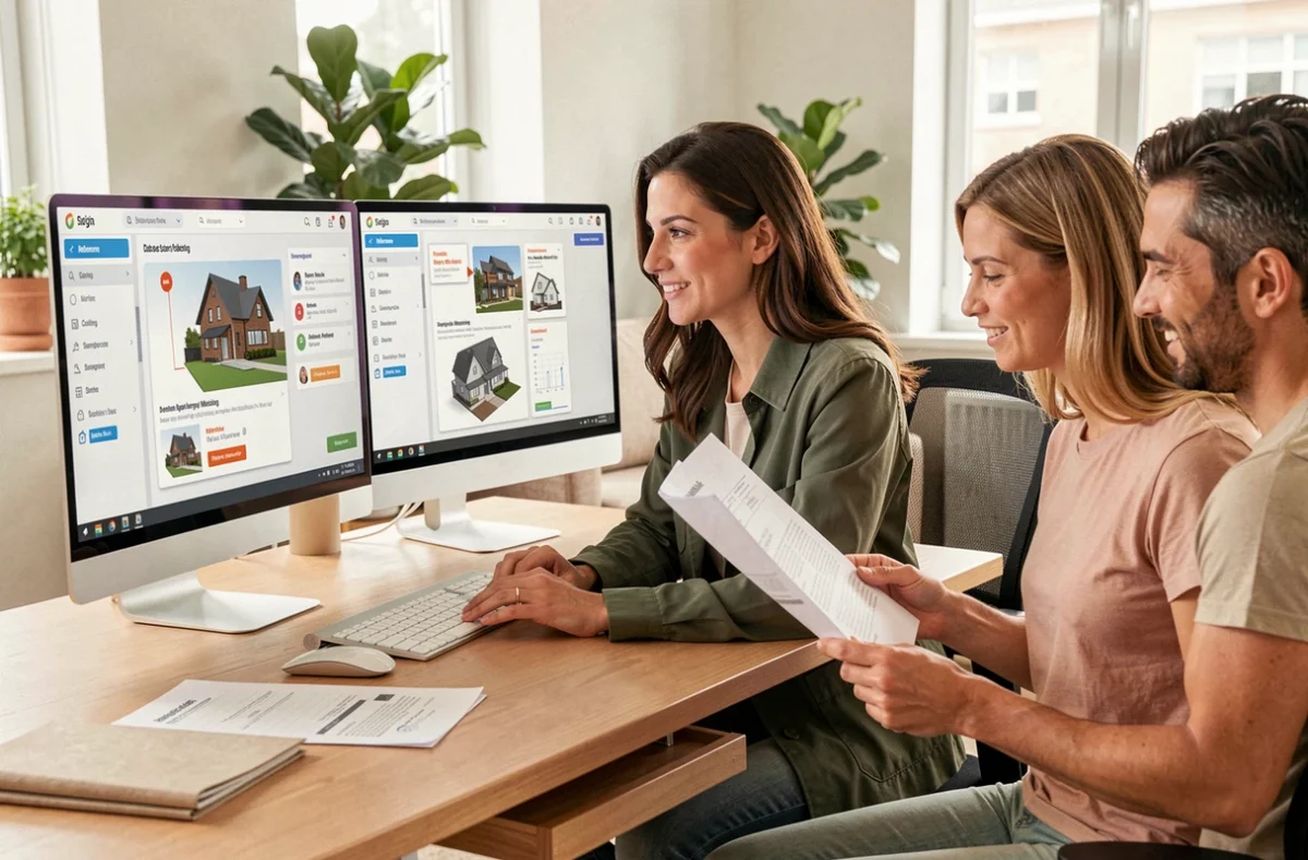 Conseillère Cap Renov' accompagnant des propriétaires via une plateforme numérique de suivi de rénovation